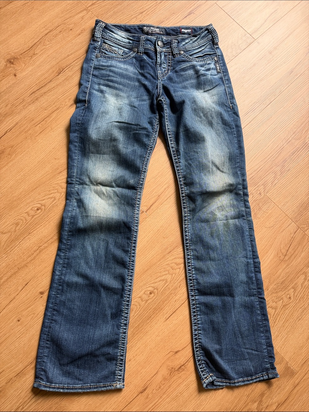 Silver Jeans Women's 26/31 Suki mid Slim boot